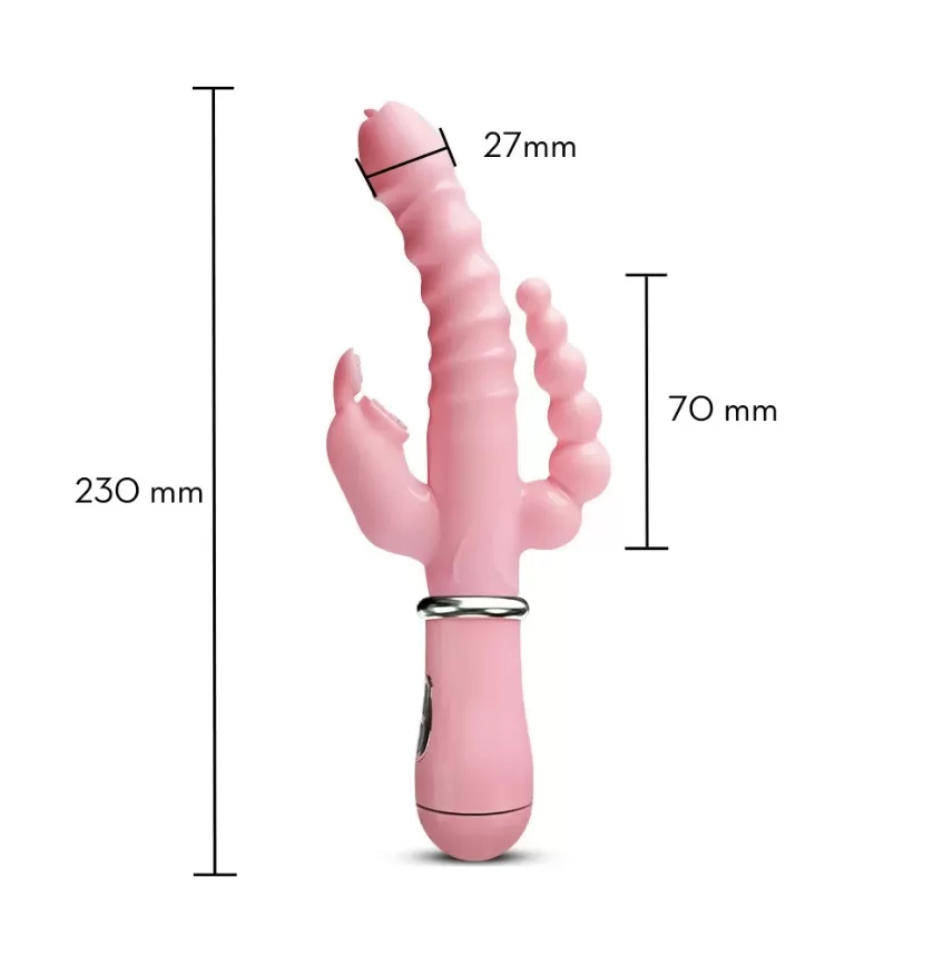 VIBRADOR ESTIMULACAO TRIPLA USB RECARREGAVEL VIBRADOR ESTIMULACAO TRIPLA USB RECARREGAVEL