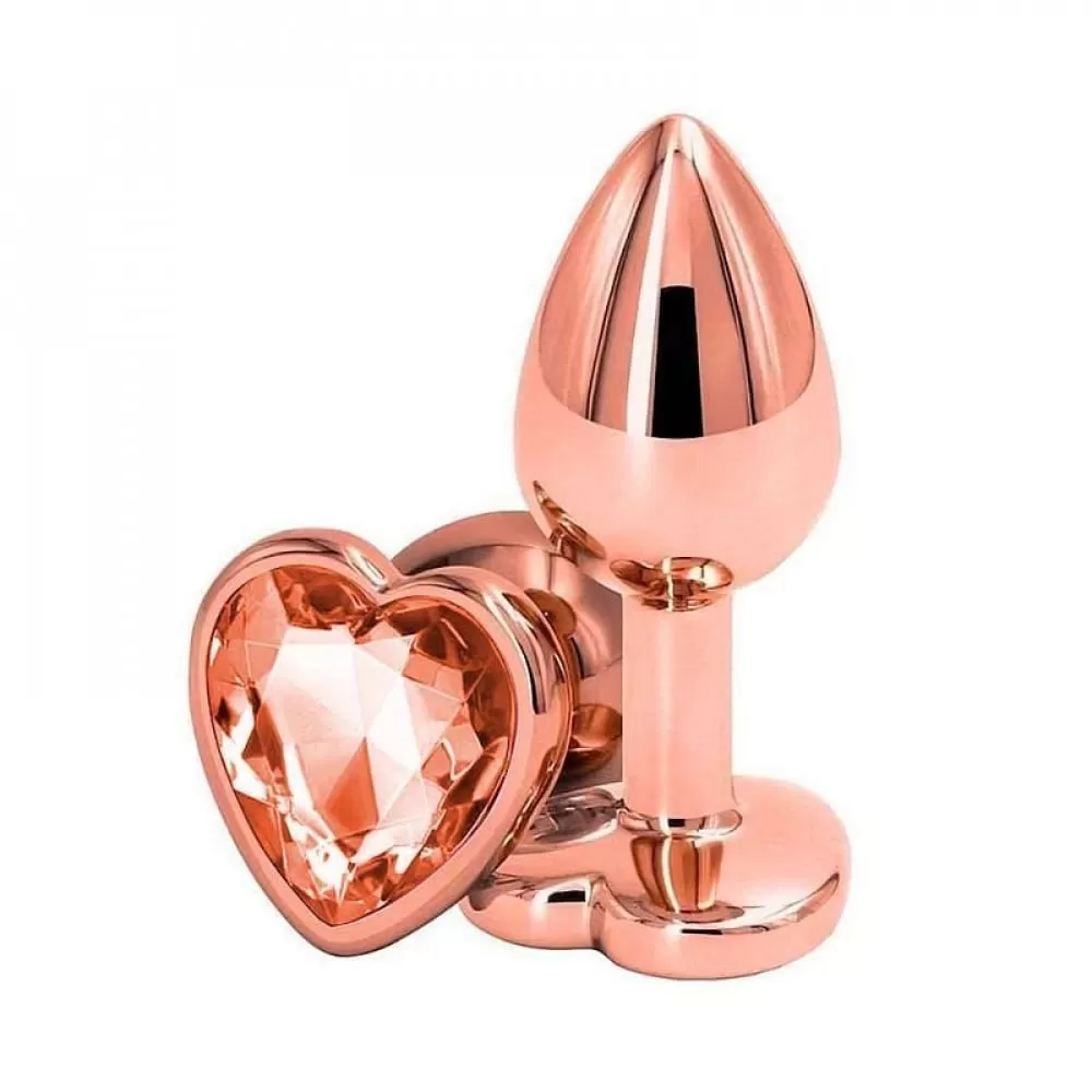 PLUG ANAL ROSÉ EM AÇO COM FORMATO DE CORAÇÃO PLUG ANAL ROSÉ EM AÇO COM FORMATO DE CORAÇÃO