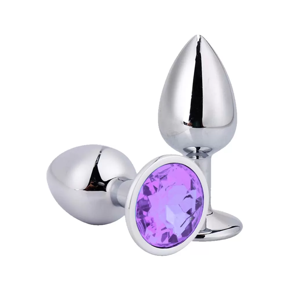 PLUG ANAL DE METAL COM PEDRA P - ROSA PLUG ANAL DE METAL COM PEDRA P - ROSA